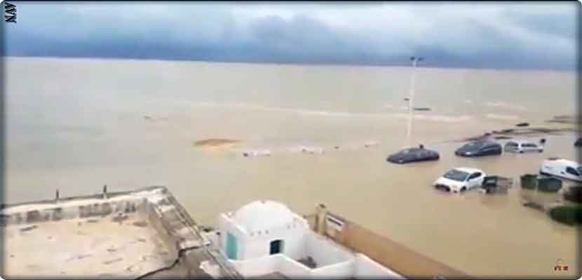 فيديو، انهيارات أرضية وقتلى في أمطار طوفانية على تونس وتحذيرات من تسوماني